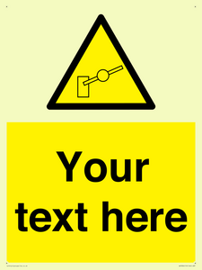 Custom warning barrier